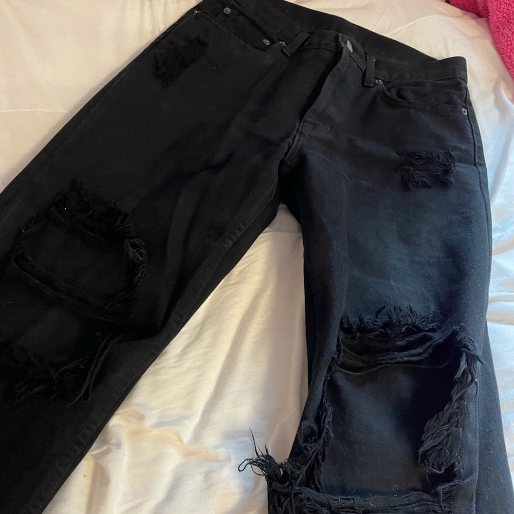 LF CARMAR Emilia Black Ripped Jeans - Picture 3 of 6